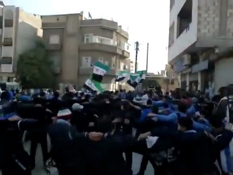 فري برس دمشق برزة البلد مظاهرة طلابية 23 11 2011 ج2