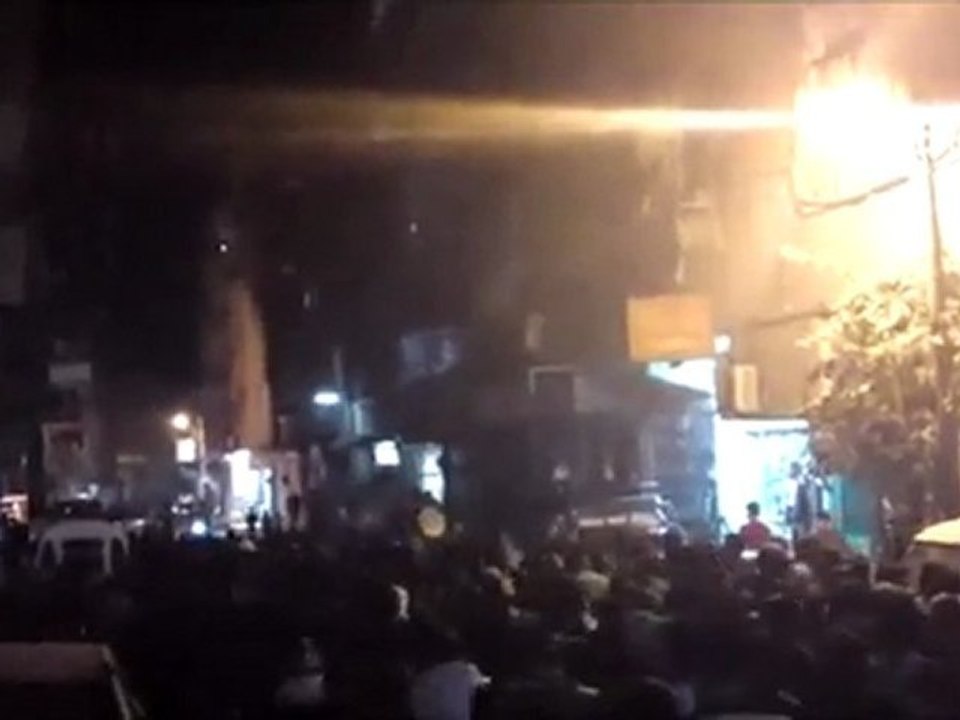 فري برس   حرستا ريف دمشق مظاهرة مسائية تندد بمهل الجامعة العربية 24 11 2011