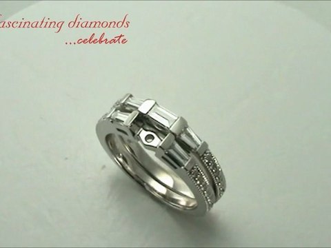 Round Cut Semi Mount Engagement Ring Setting In Pave Setting