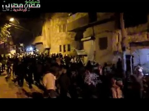 فري برس مظاهرة مسائية ادلب معرة مصرين السبت 26 11 2011