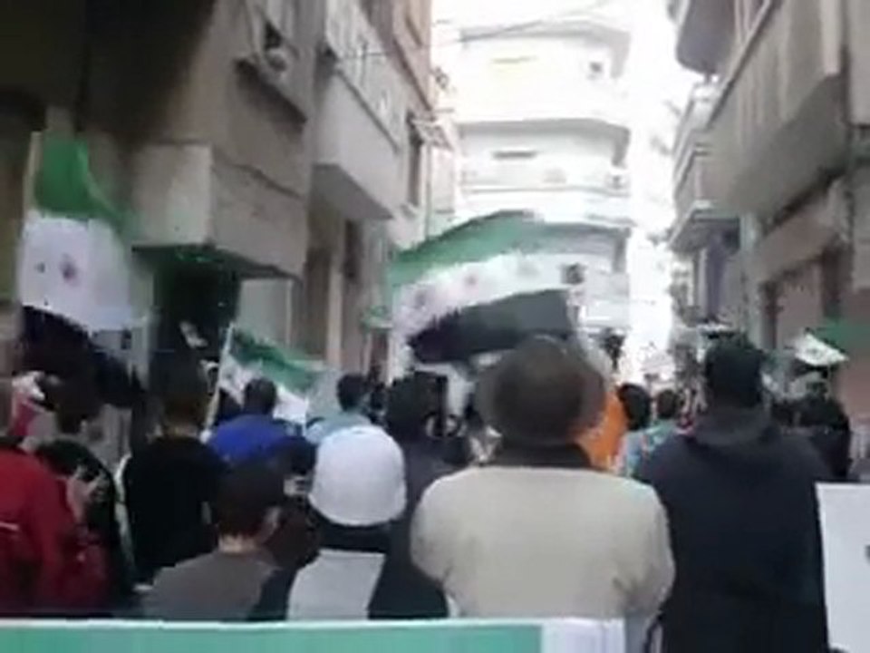 فري برس   حمص باب السباع مظاهرة رائعة ثورة ثورة سوريا 29 11 2011