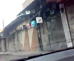 فري برس   ريف دمشق دوما مشاهد الاضراب العام حدادا على شهداء الاثنين 24 1 2012