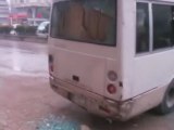 فري برس   ريف دمشق دوما   استهداف الجيش الحر لباصات الأمن والشبيحة 24 1 2012