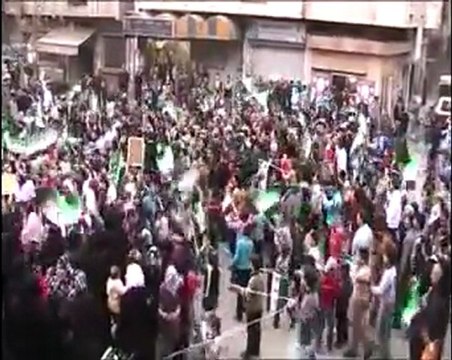 فري برس حمص مظاهرة حي الخالدية الشعب يريد اعدام الرئيس 29 11 2011