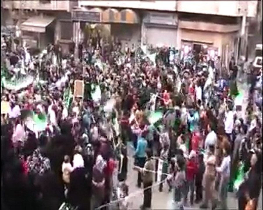فري برس   حمص مظاهرة حي الخالدية الشعب يريد اعدام الرئيس 29 11 2011