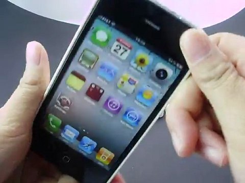 Plastic Edged iPhone 4S Metal Back Cover Case-Purple