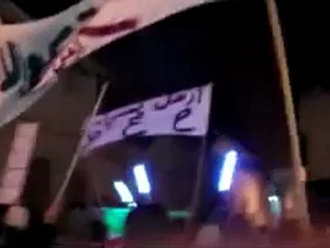 فري برس مظاهرة مسائية برزة بدمشق تنديدا بروسيا والصين 3 12 2011