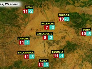 El tiempo en España por CCAA, el martes 24 y el miércoles 25 de enero