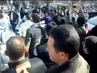 فري برس   خرجت مظاهرة من جامع حسن البصري الواقع على اوتوستراد درعا حي القدم الدمشقي 9 12 2011