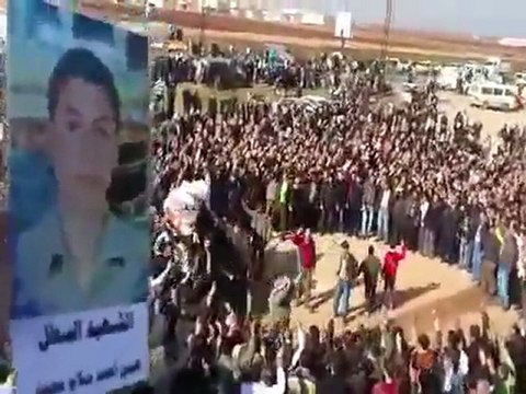 فري برس إدلب معرة مصرين تشيع الشهيد الشاب حسن معمار 15 12 2011