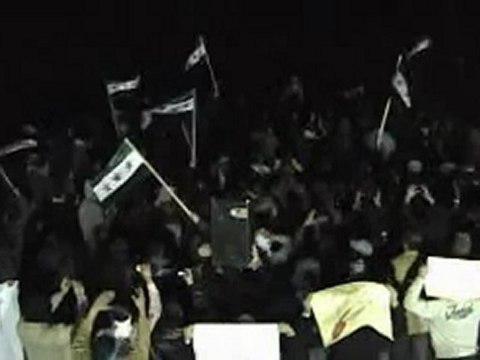فري برس ريف دمشق داريا مظاهرة مساء السبت 24 12 2011 ج1