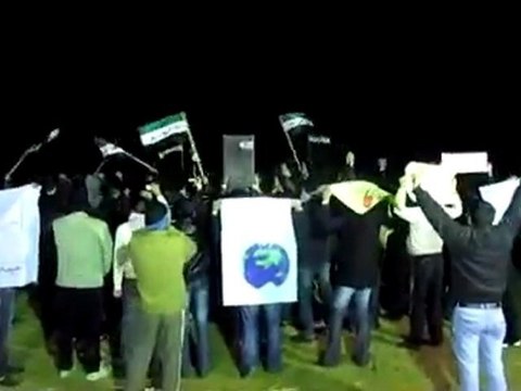 فري برس ريف دمشق داريا مظاهرة مساء السبت 24 12 2011 ج2