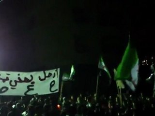 فري برس   مسائيات العاصمة  حي برزة نصرة لبابا عمرو  24 12 2011 ج1