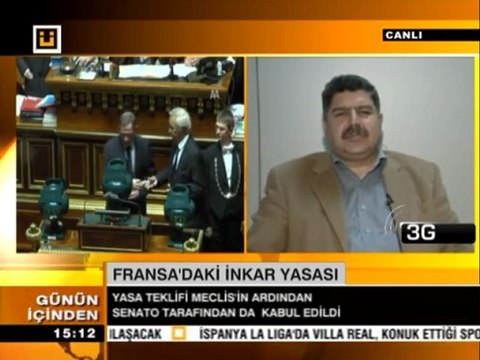 24 Ocak 2012 Gazeteci yazar ismail KAPAN 3G ile ülke tv canlı bağlantı