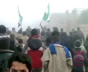 فري برس   مظاهرة صباحية لطلاب ادلب بلدة كفرعميم يوم الاربعاء 28 12 2011
