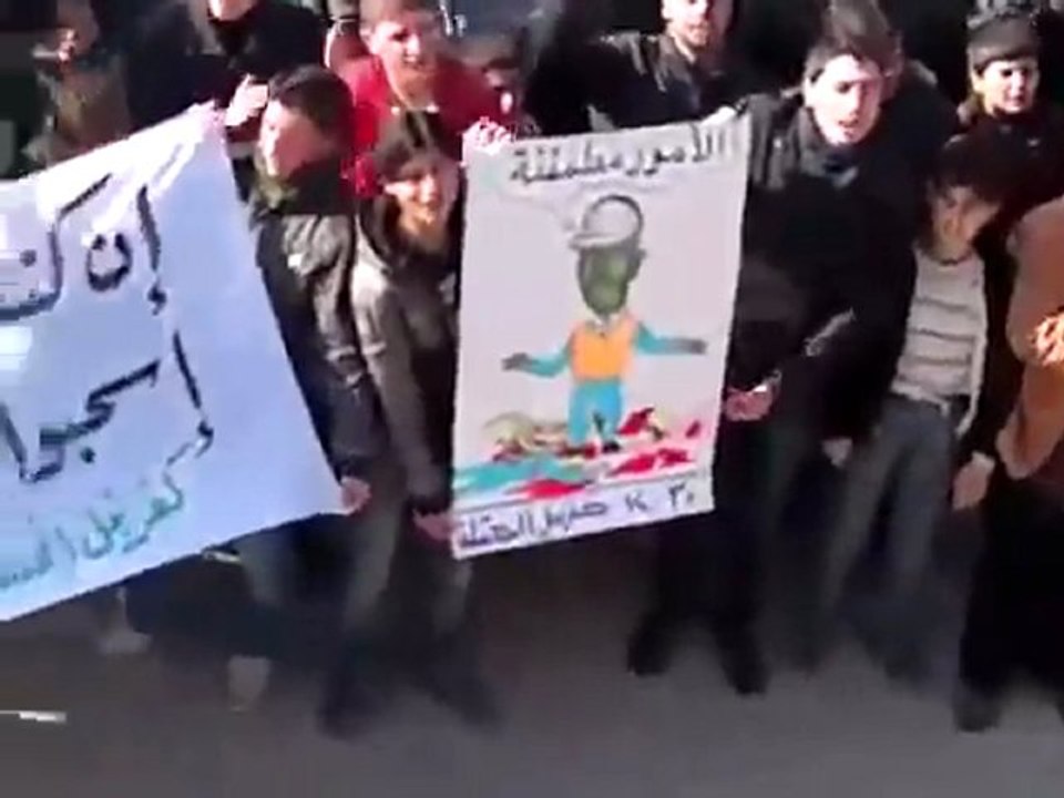 فري برس   كفرنبل المحتلة مظاهرة الزحف 30 12 2011