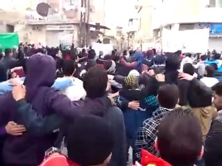فري برس   دمشق حي برزة جمعة الزحف الى الساحات 30 12 2011