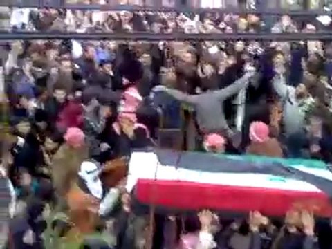 فري برس حوران الشجرة تشييع الشهيد بلال نايف العلي 31 12 2011