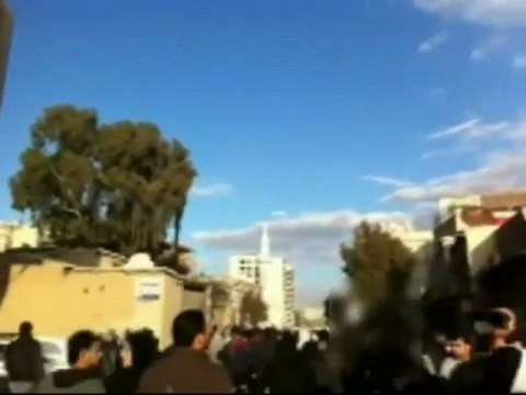 فري برس دمشق كفرسوسة تشييع الشهيد محمد تقي وهجوم الأمن 31 12 2011