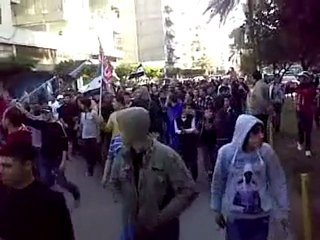 فري برس   وصول ابطال باب التبانة   مظاهرة شارع المئتين 30 12 2011