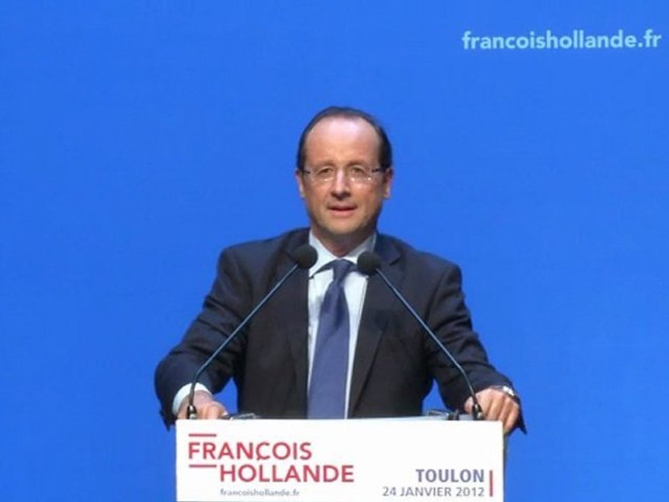 François Hollande à Toulon le 24 Janvier 2012
