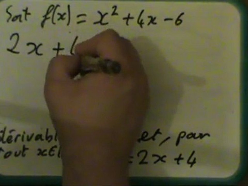 Mathématiques, première, dérivation, partie 7