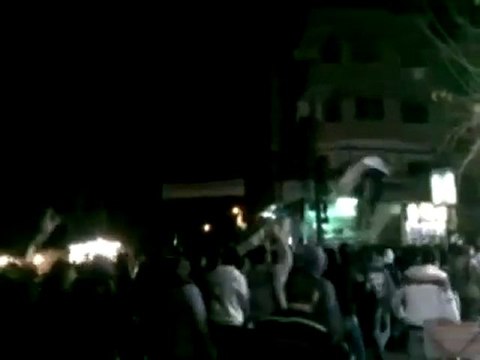 فري برس غوطة دمشق كفربطنا مظاهرة مسائية 2 1 2012 ج3
