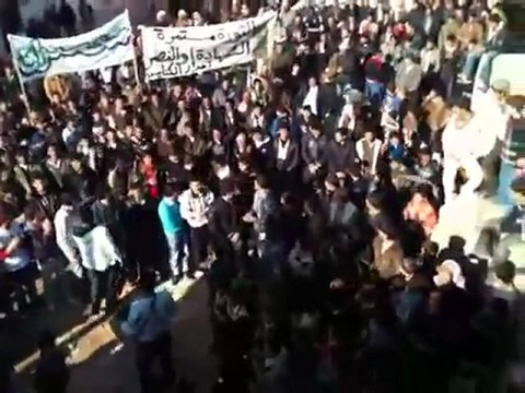 فري برس ادلب تل دبس مظاهرة يوم الاربعاء 4 1 2012