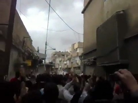 فري برس مظاهرة حي القدم بدمشق جمعة إن تنصروا الله ينصركم 6 1 2012