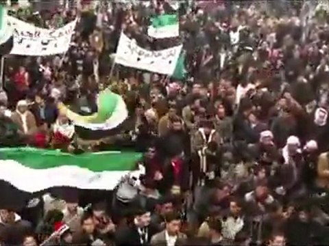 فري برس ادلب جرجناز مظاهرة يوم الأحد تطالب باسقاط النظام 8 1 2012
