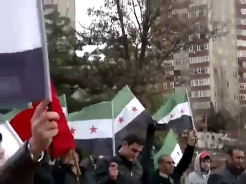 فري برس أنقرة تركيا مظاهرة الجالية السورية تضامنا مع الاهل 7 1 2012