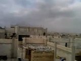 فري برس   حمص كرم الزيتون حي الرفاعي اطلاق نار كثيف على الحي بشكل عشوائي والمراقبين نائمين 8 1 2012