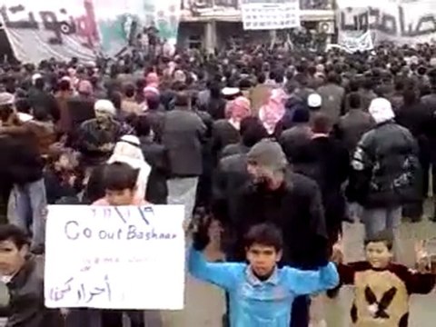 فري برس حماة كرناز مظاهرة صباحية حاشدة 9 1 2012