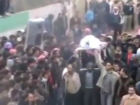 فري برس حمص ديربعلبه أغنية رثاء بتشيع الشهيد عبد المولى شحادة 9 1 2012