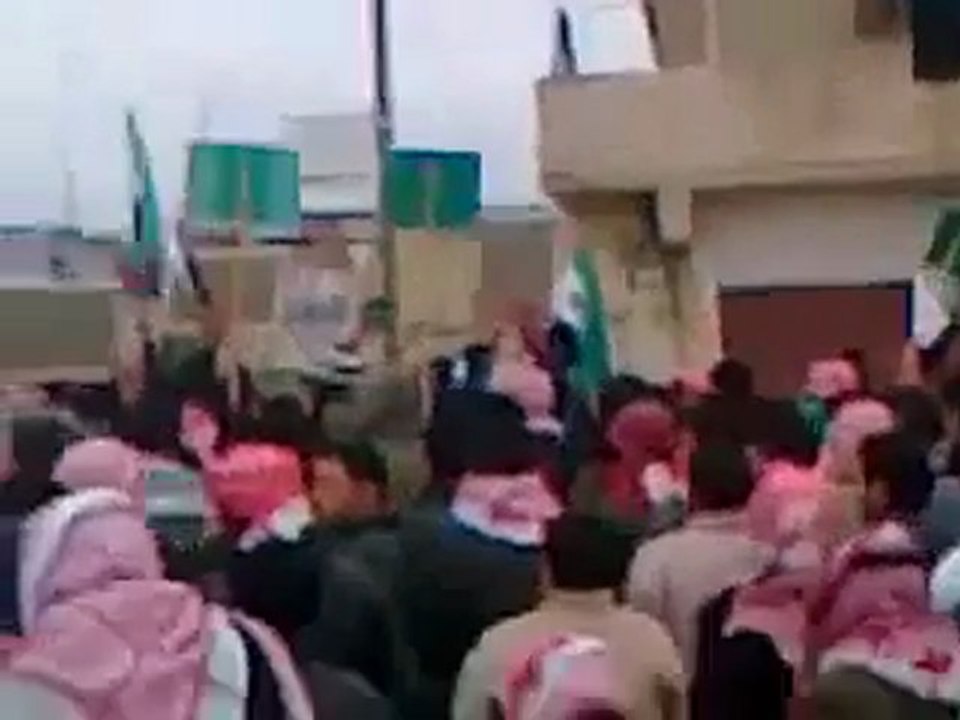 فري برس   مظاهرة صباحية بلدة محجة الاثنين 16 1 2012