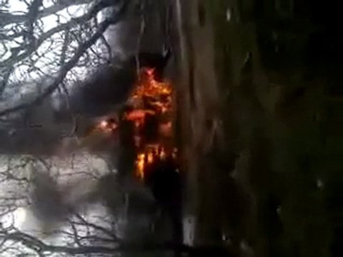 فري برس تفجير أحد دبابات الجيش الأسدي في سهل الزبداني 17 1 2012