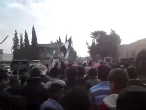 فري برس حمص مدينة القريتين تشييع الشهيد محمد العدوان 18 1 2012 ج1
