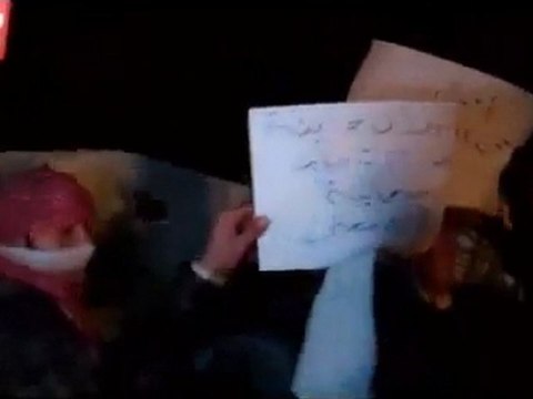 فري برس حلب الصاخور مظاهرة حاشدة في حي الصاخور تحيي حمص والذبداني ومارع 19 1 2012