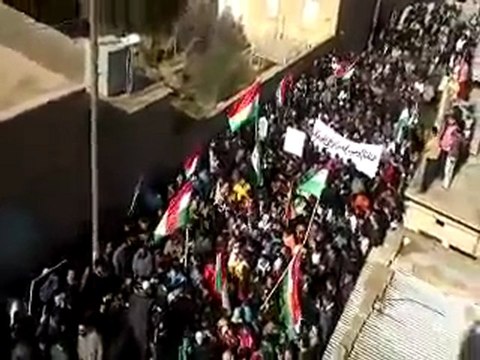 فري برس مظاهرة عامودا جمعة معتقلي الثورة هام للأعلام 20 1 2012 ج1