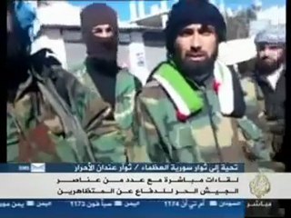 فري برس   الجيش الحر على الجزيرة مباشر من رنكوس القلمون20 1 2012 ج1