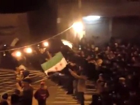 فري برس ريف دمشق حرستا ؛؛مسائيات الثوار سبت الغضب العالمي ؛؛21 1 2012جـ1