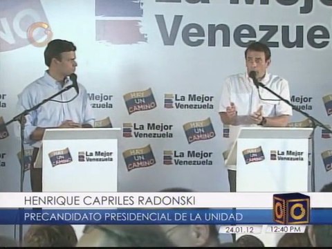 Resumen del acto entre Leopoldo López y Capriles Radonski