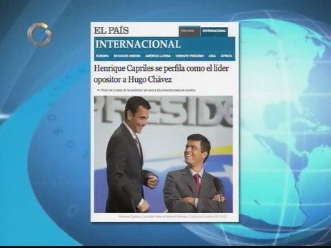 Medios internacionales sobre unión de Capriles y López