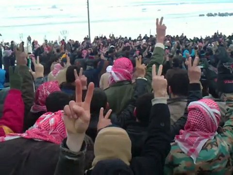 فري برس إدلب بنش توديع الشهيد اياد ستقر 22 1 2012