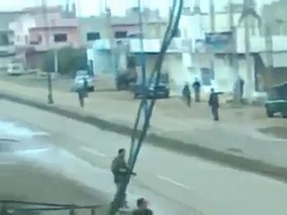 فري برس   درعا صيدا اطلاق نار على المنازل بشكل عشوائي بعد اشتباكاته مع كتيبة المعتصم 23 1 2012