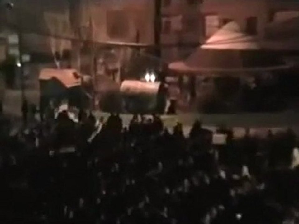 فري برس  ريف دمشق حرستا ؛؛مسائيات الثوار ؛؛23 1 2012 ج1