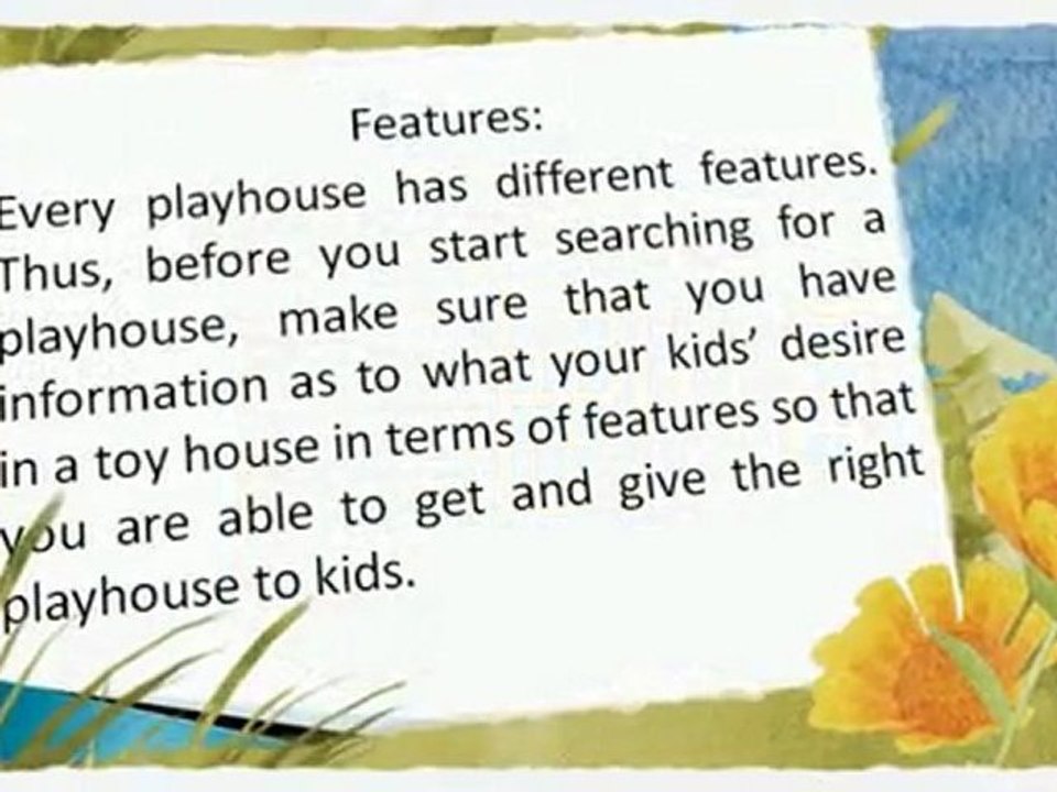 How to give the perfect playhouse to children