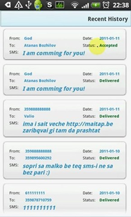 Send prank sms with spoofed sender id