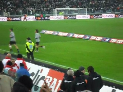 JUVENTUS - Roma 3-0 TIM CUP 24-01-12 Riscaldamento prepartita