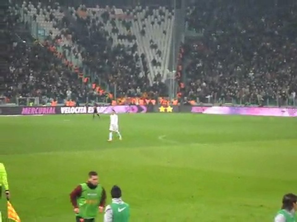 Espulsione Lamela JUVENTUS - Roma 3-0 TIM CUP 24-01-12